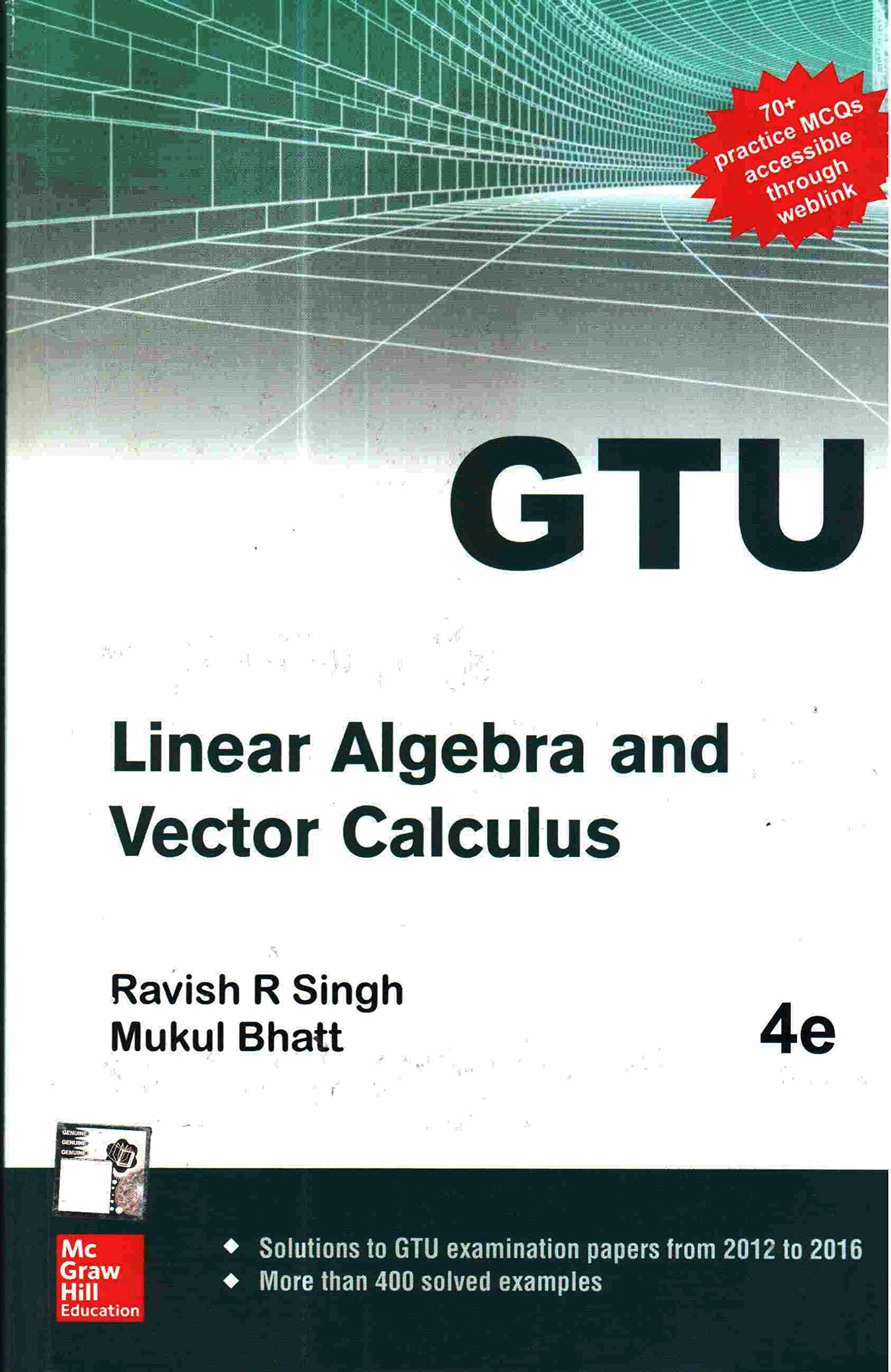 Linear Algebra and Vector Calculus Free PDF Book