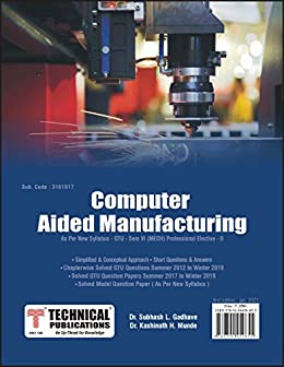 Computer Aided Manufacturing GTU Book (3161917) Book Pdf Free Download
