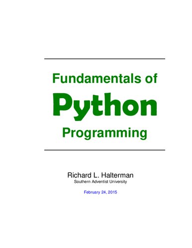 Fundamentals of Python Programming pdf